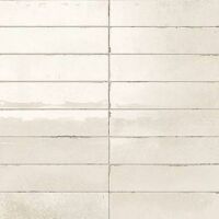 White shiny Brit 24,6 x 6 x 0,9 cm